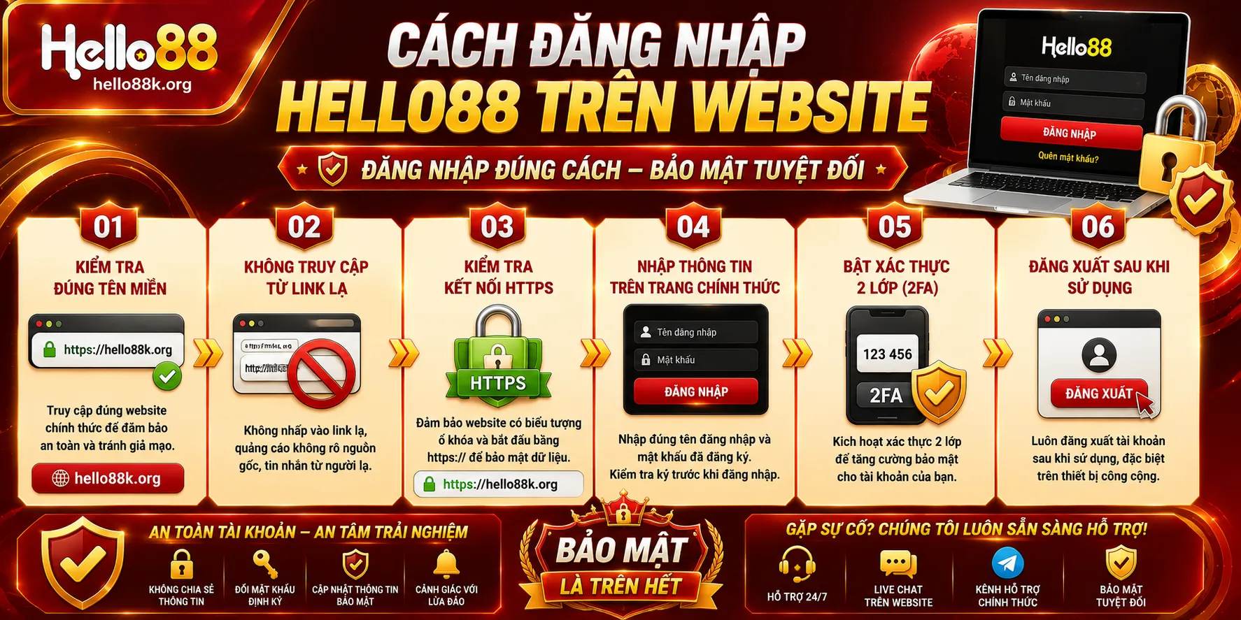 Cách đăng nhập Hello88 trên website