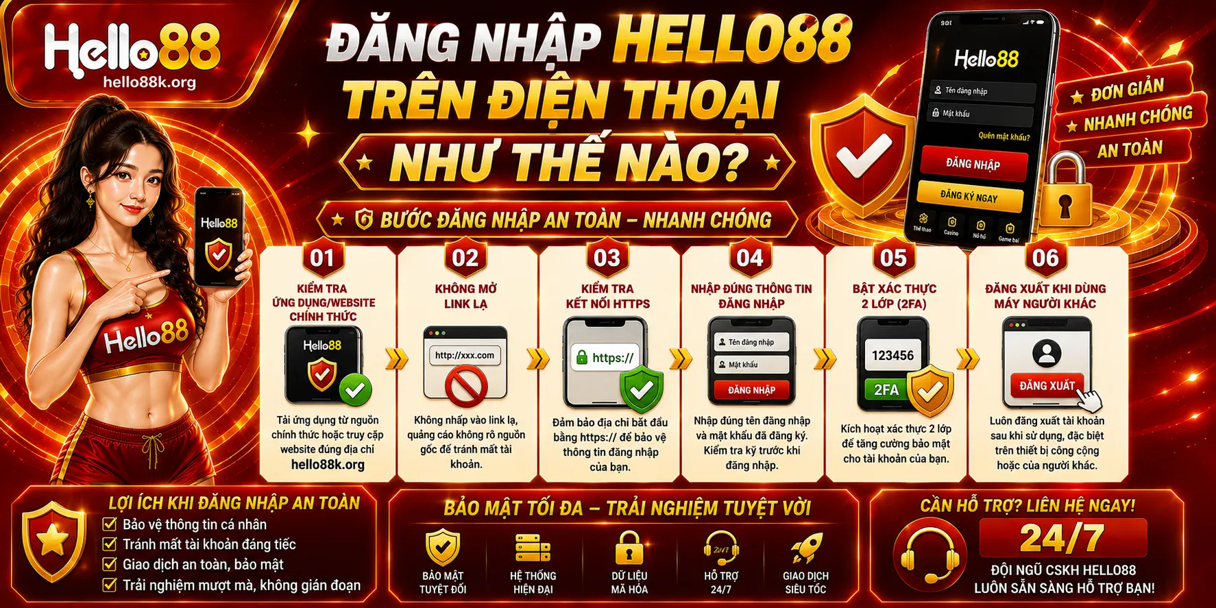 Đăng nhập Hello88 trên điện thoại như thế nào?