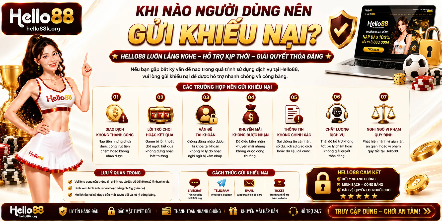 Khi nào người dùng nên gửi khiếu nại?